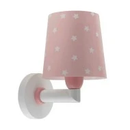 Παιδικό φωτιστικό απλίκα Starlight Pink τοίχου με ντουί Ε27x1 ανεξίτηλη εκτύπωση χρωμάτων στα τοιχώματα & διακόπτη on/off 