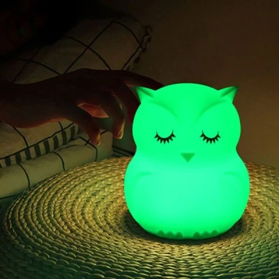 Παιδικό φωτιστικό νυκτός φορητό Owl mini light LED με δυνατότητα εναλλαγής του φωτός αυτονομία έως 30 ώρες και χρονοδιακόπτη