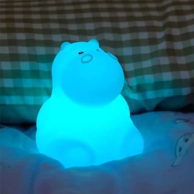 Παιδικό φωτιστικό νυκτός φορητό hippo mini light LED με δυνατότητα εναλλαγής του φωτός με χρονοδιακόπτη IP20