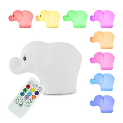 Παιδικό φωτιστικό νυκτός φορητό Elephant mini light LED με δυνατότητα εναλλαγής απόχρωσης φωτός IP20 με αυτονομία έως 30 ώρες