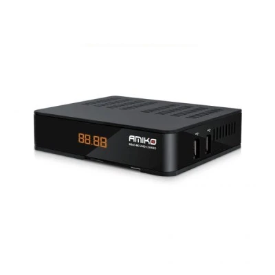 Δέκτης AMIKO ΜΙΝΙ Combo 4Κ Ultra HD S2X+T2C με ενσωματωμένο πρόγραμμα ανάγνωσης καρτών Conax Δέκτης AMIKO ΜΙΝΙ Combo 4Κ Ultra HD S2X+T2C με ενσωματωμένο πρόγραμμα ανάγνωσης καρτών Conax