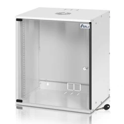 Επιτοίχια καμπίνα RACK ARLI 19″ 12U από ανοξείδωτο ατσάλι με διάφανη πόρτα