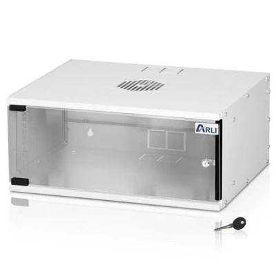 Επιτοίχια καμπίνα RACK 19″ 4U ARLI με διάφανη πόρτα δανική για κοινές εφαρμογές EDP και τηλεπικοινωνιών