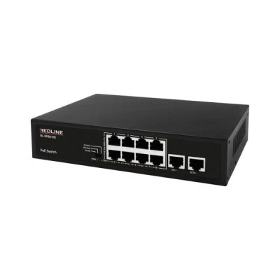 Network Switch POE REDLINE RL-SP8610E 8 Port + 2Uplink χωρίζει το σήμα του δικτύου σε 8 θύρες LAN Network Switch POE REDLINE RL-SP8610E 8 Port + 2Uplink χωρίζει το σήμα του δικτύου σε 8 θύρες LAN