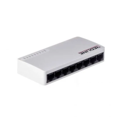 Network Switch REDLINE 8ports RL-1008M μοιράζει το σήμα του δικτύου σε 8 διαφορετικές θύρες LAN