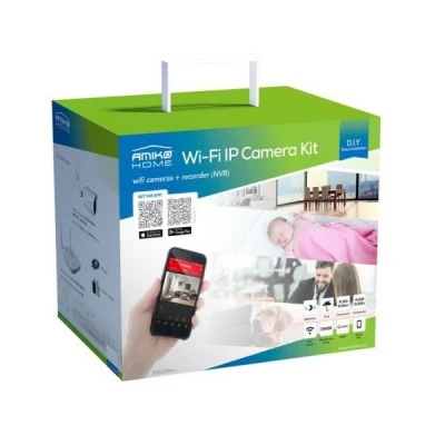 Κιτ παρακολούθησης με 4 κάμερες IP AMIKO KIT4900 WIFI 9CH 2MP