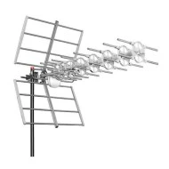 Κεραία διπλή V-ΤECH Z50L 5G για επίγεια ψηφιακή λήψη ANTI-GSM φίλτρο 75Ω στιβαρής κατασκευής σε άσπρο χρώμα 