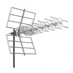 Κεραία διπλή V-ΤECH Z50L 5G για επίγεια ψηφιακή λήψη ANTI-GSM φίλτρο 75Ω στιβαρής κατασκευής σε άσπρο χρώμα 