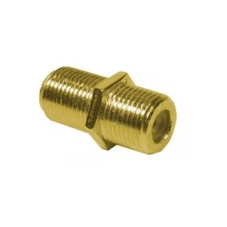 Adaptor μούφα Arli θηλυκό F σε θηλυκό F επίχρυση για προέκταση καλωδίου