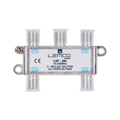Διακλαδωτής LEMCO 1/4 εύρος συχνοτήτων 10 – 2610 MHz με 1 είσοδο και 4 εξόδους