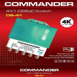 Diseqc COMMANDER 1/4 κατάλληλο για σύνδεση 4 LNBs σε 1 δορυφορικό δέκτη
