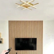 Επίτοιχο φωτιστικό LED MALLORCA σε απόχρωση ξύλου 80W και δυνατότητα επιλογής φωτισμού