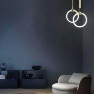 Κρεμαστό φωτιστικό LED "TOULOUSE" LEGGENDA χρυσό 10W 1000lm φυσικό λευκό φως 3700Κ