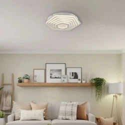 Επίτοιχο φωτιστικό LED "HERVAS" LEGGENDA 125W  λευκό με ασύρματο τηλεχειρισμό 3+1 ψυχρό - φυσικό - θερμό