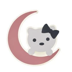 LED φωτιστικό απλίκα τοίχου PINK KITTY 36W εναλλαγής φωτισμού λευκό + ροζ