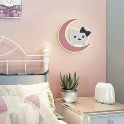 LED φωτιστικό απλίκα τοίχου PINK KITTY 36W εναλλαγής φωτισμού λευκό + ροζ