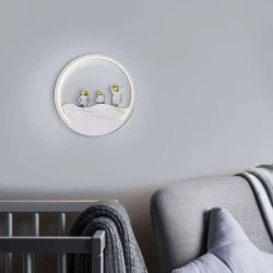 LED φωτιστικό απλίκα τοίχου λευκή SPACE 18W εναλλαγής φωτισμού 3 σε 1 3000K,4000K,6000K 1800lm