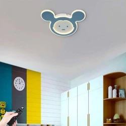 Παιδικό φωτιστικό LED MICKEY BLUE 92W με ασύρματο τηλεχειριστήριο για την επιλογη φωτισμού 3000K,4000K,6000K