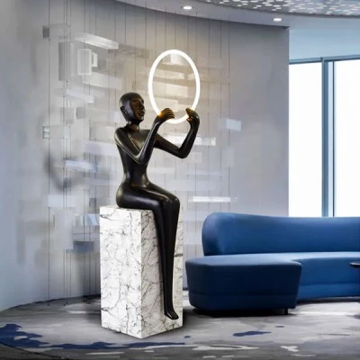 Φωτιστικό LED δαπέδου "PLIADES"  LEGGENDA 18W μαύρο dimmable με δυνατότητα επιλογής φωτός και controller