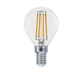 Διακοσμητική λάμπα led filament σφαιρική διάφανη E14 5W 230V 4000k ενδιάμεσο λευκό φως 690lm