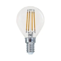 Διακοσμητική λάμπα led filament σφαιρική διάφανη E14 5W 230V 2700k θερμό λευκό φως 680lm