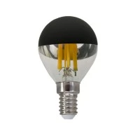 Λάμπα led filament σφαιρική Ε14 5W 230V ντιμαριζόμενη G45 2700k θερμό λευκό φως 620 lumen διάφανη με μαύρο κάλυμμα