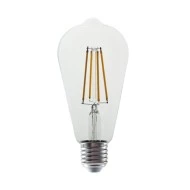 Διακοσμητική λάμπα led αβοκάντο E27 6W 230V ενδιάμεσο λευκό φως 4000K 830lm διάφανο κάλυμμα