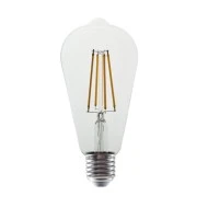 Λάμπα led filament αβοκάντο Ε27 8W 230V 2700k θερμό λευκό φως 940lm με δυνατότητα ρύθμισης της έντασης φωτός & διάφανο κάλυμμα