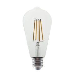 Λάμπα led filament αβοκάντο Ε27 8W 230V 2700k θερμό λευκό φως 940lm με δυνατότητα ρύθμισης της έντασης φωτός & διάφανο κάλυμμα