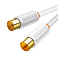 Καλώδιο κεραίας TV M σε TV F CABLETIME AV101 75OHM με μήκος 1m σε λευκό χρώμα