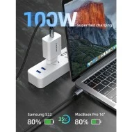 Καλώδιο CABLETIME USB-C CT-C160 USB 3.1 100W μεταφορά δεδομένων 20Gbps 4K με μήκος 1.5m μαύρο Καλώδιο CABLETIME USB-C CT-C160 USB 3.1 100W μεταφορά δεδομένων 20Gbps 4K με μήκος 1.5m μαύρο