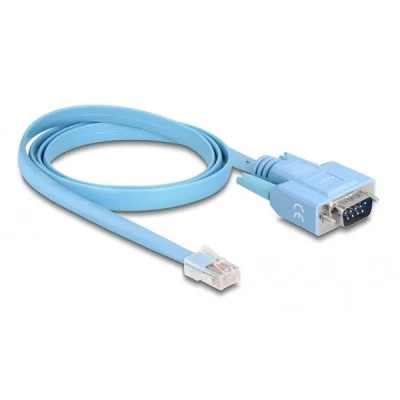 Καλώδιο serial DELOCK RS-232 DB9 σε RJ45 με μήκος 1m σε μπλε χρώμα