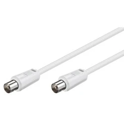 Καλώδιο κεραίας αρσενικό GOOBAY <70dB CCS με μήκος 5m σε λευκό χρώμα 