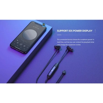 Ενσύρματα ακουστικά CELEBRAT bluetooth earphones A20 με μαγνήτη BT 5.0 σε μαύρο χρώμα