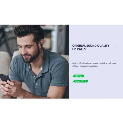 Ενσύρματα ακουστικά CELEBRAT bluetooth earphones A20 με μαγνήτη BT 5.0 σε μαύρο χρώμα