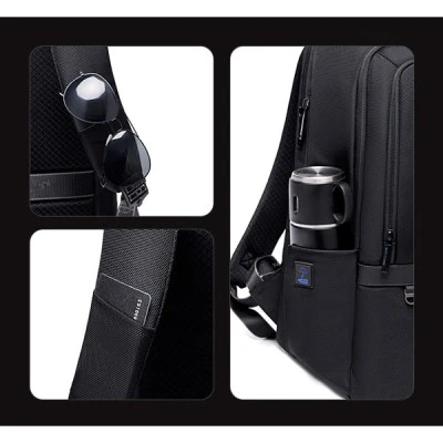 Τσάντα πλάτης ARCTIC HUNTER με θήκη laptop 15.6" με χωρητικότητα 27L με θύρα USB μαύρη