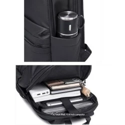 Τσάντα πλάτης  ARCTIC HUNTER B00536 με θήκη laptop 15.6" 21L σε μαύρο χρώμα από αδιάβροχο υλικό