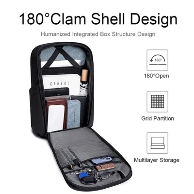 Τσάντα πλάτης ARCTIC HUNTER  με θήκη laptop 15.6'' με χωρητικότητα 21L σε γκρι χρώμα 