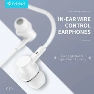 Ενσύρματα ακουστικά CELEBRAT με μικρόφωνο G19 jack 3.5mm με καλώδιο μήκους 1.2m σε μαύρο χρώμα
