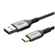 Καλώδιο USB σε USB-C CABLETIME 3A με απόδοση φόρτισης 15W με μήκος 1m μαύρο