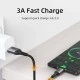 Καλώδιο USB σε USB-C CABLETIME 3A με απόδοση φόρτισης 15W με μήκος 1m μαύρο