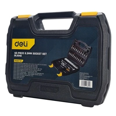 Σετ εργαλείων DELI  DL1046 με θήκη 1/4" Cr-V συσκευασία 46 τεμαχίων 
