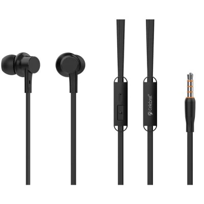 Ενσύρματα ακουστικά CELEBRAT με μικρόφωνο G19 jack 3.5mm με καλώδιο μήκους 1.2m σε μαύρο χρώμα