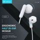 Ακουστικά ενσύρματα CELEBRAT earphones με μικρόφωνο G23 3.5mm με μήκος καλωδίου 1.2m σε λευκό χρώμα Ακουστικά ενσύρματα CELEBRAT earphones με μικρόφωνο G23 3.5mm με μήκος καλωδίου 1.2m σε λευκό χρώμα