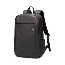 Τσάντα πλάτης GOLDEN WOLF GB00400-BK με θήκη laptop 15.6" από αδιάβροχο υλικό σε μαύρο χρώμα 