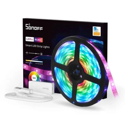 SONOFF smart LED ταινία 5m L3 Pro RGBIC αδιάβροχη με δυνατότητα σύνδεσης Wi-Fi & Bluetooth SONOFF smart LED ταινία 5m L3 Pro RGBIC αδιάβροχη με δυνατότητα σύνδεσης Wi-Fi & Bluetooth