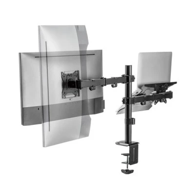 Βάση γραφείου BRATECKBRATECK LDT66-C024ML για οθόνη 17"-32" & laptop έως 9kg ρυθμιζόμενη Βάση γραφείου BRATECKBRATECK LDT66-C024ML για οθόνη 17"-32" & laptop έως 9kg ρυθμιζόμενη