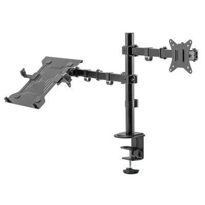 Βάση γραφείου BRATECKBRATECK LDT66-C024ML για οθόνη 17"-32" & laptop έως 9kg ρυθμιζόμενη Βάση γραφείου BRATECKBRATECK LDT66-C024ML για οθόνη 17"-32" & laptop έως 9kg ρυθμιζόμενη