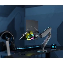 Βάση & ψύξη laptop BRATECK NBH-8GL για βάση VESA με RGB φωτισμό για οθόνη έως 17" σε μαύρο χρώμα