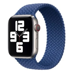 Ανταλλακτικό λουράκι ROCKROSE πλεκτό solo band Maya για Apple Watch 42/44mm σε L μέγεθος 165mm μπλε